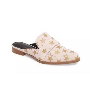 New Rebecca Minkoff Suede Leather Mule Heel Slide